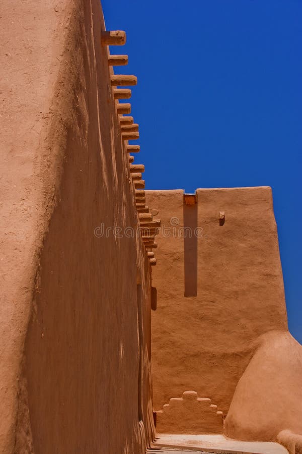 Adobe walls of San Francisco de Asis Church