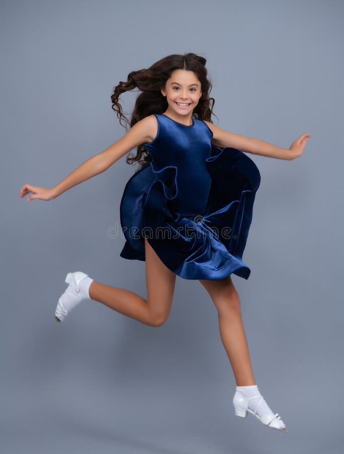 patinage artistique robe mini jupe filles enfants bleu jupe de bal robes de  danse robe de patinage