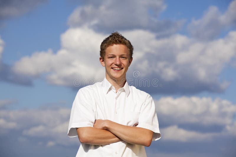 Adolescent de sourire heureux photo libre de droits