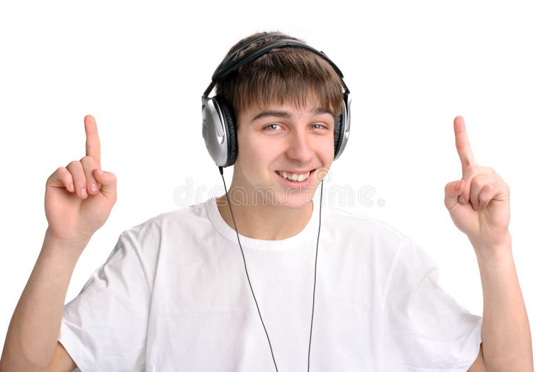 Adolescente com os dedos para cima foto de stock