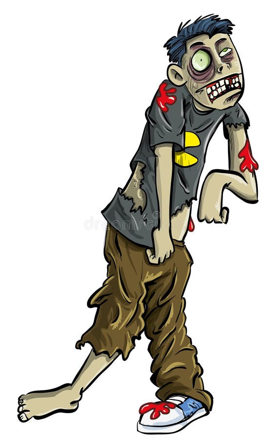 Adolescente del zombi de la historieta stock de ilustración Adolescente del zombi de la historieta stock de ilustración
