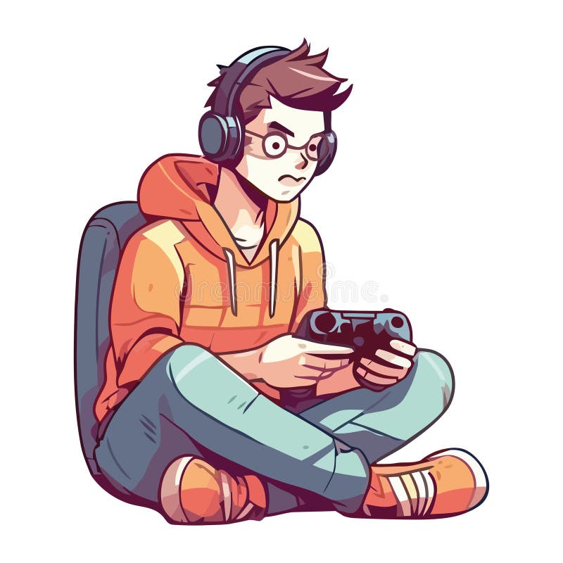 Os Jogos De Vídeo Jogam Desenhos Animados Do Console Ilustração do Vetor -  Ilustração de controladores, lifestyle: 153491620