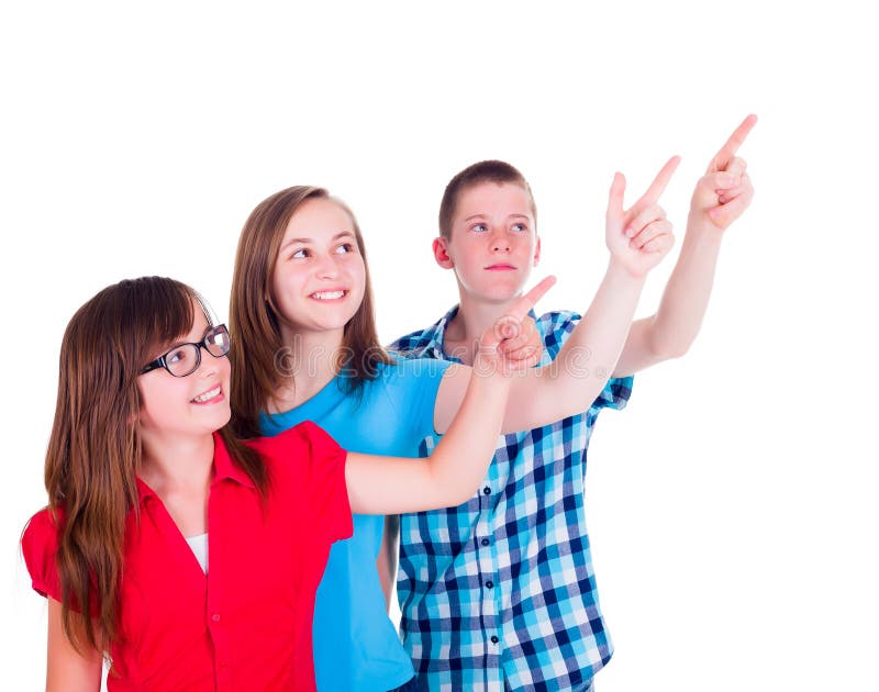 Adolescentes que destacan y que miran al espacio de la copia foto de archivo libre de regalías Adolescentes que destacan y que miran al espacio de la copia foto de archivo libre de regalías