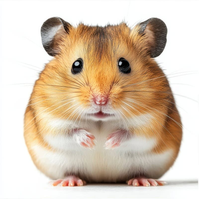 Adorabil Hamster Portret Closeup Fluffy Cute Pet Rozătoare hamster fotografie pentru animale de companie vector illustration