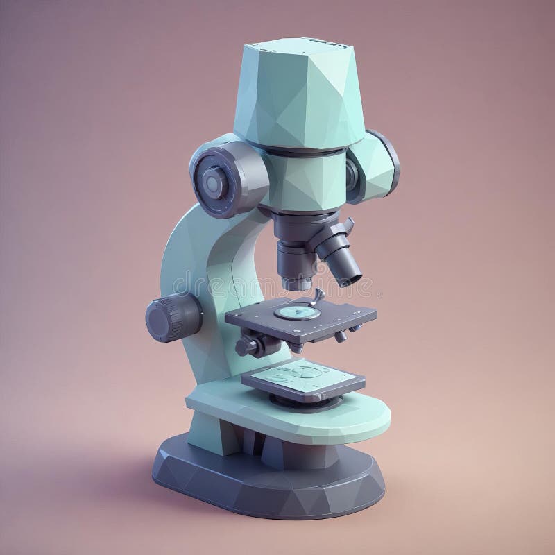 Adorabile microscopio monoculare futuristico royalty illustrazione gratis