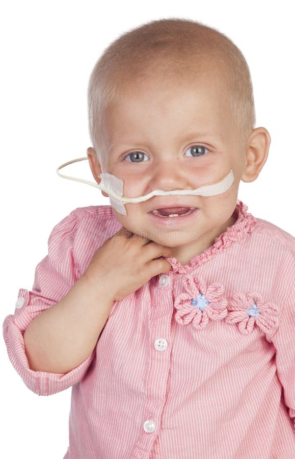 Adorable Baby Beating the Disease Stock Photo Image of hope