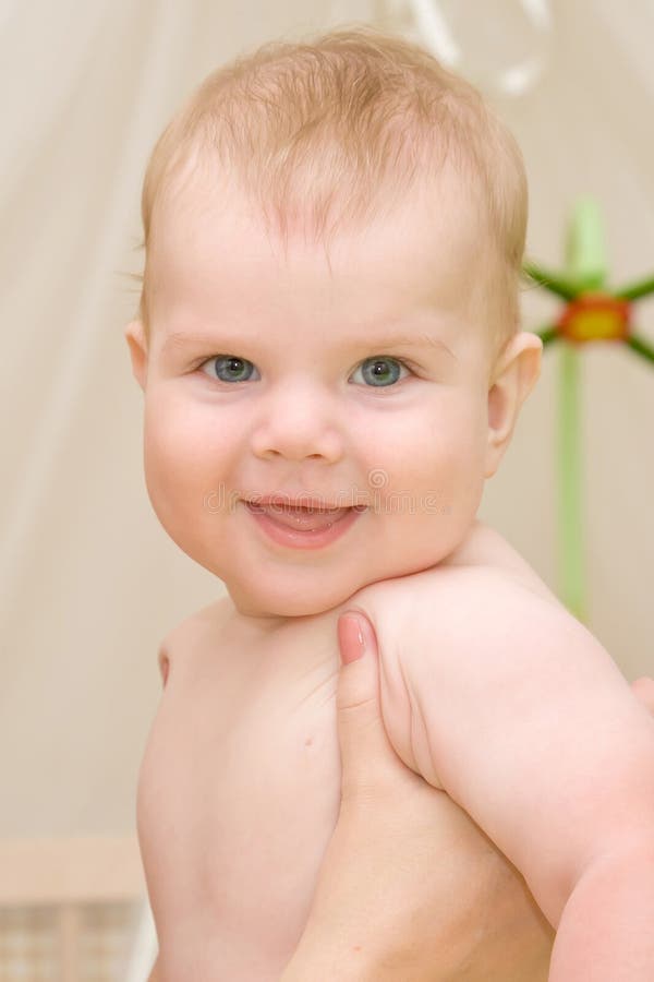 Adorable Baby with Blue Eyes Stock Photo Image of face, eyes 27011188