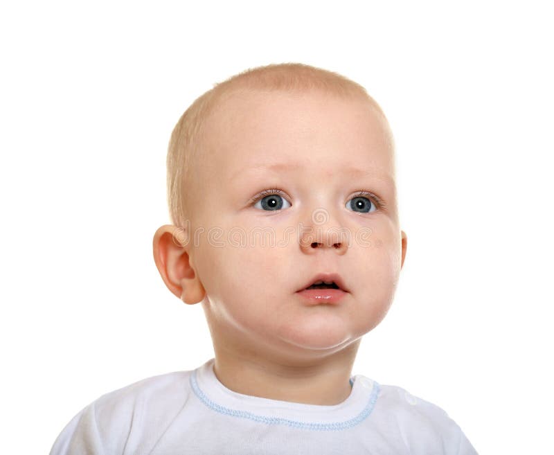 Portrait Of Adorable Baby Boy Stock Photo Image Of Cheerful Little