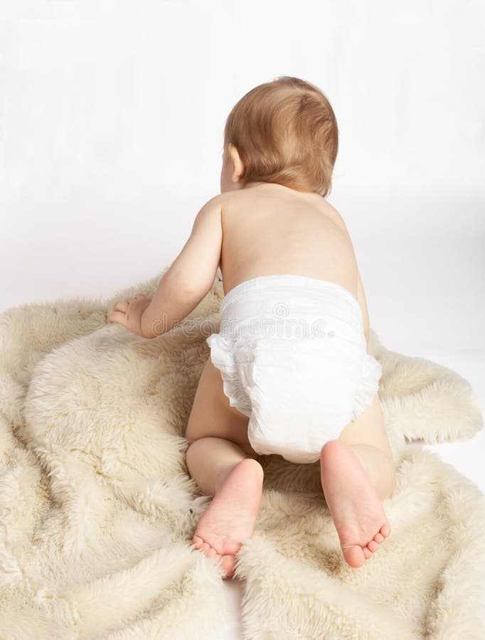 Adorable baby on a carpet