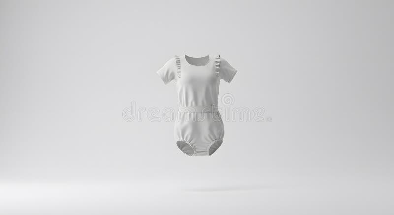 Adorable Baby Romper Mockup Белый фон Дизайн детской одежды Минималистский стиль Studio бесплатная иллюстрация