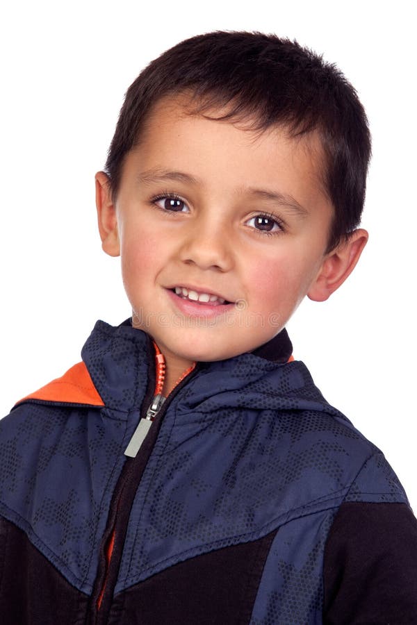 Adorable Boy with Dark Eyes Stock Image Image of small, smile 27596951