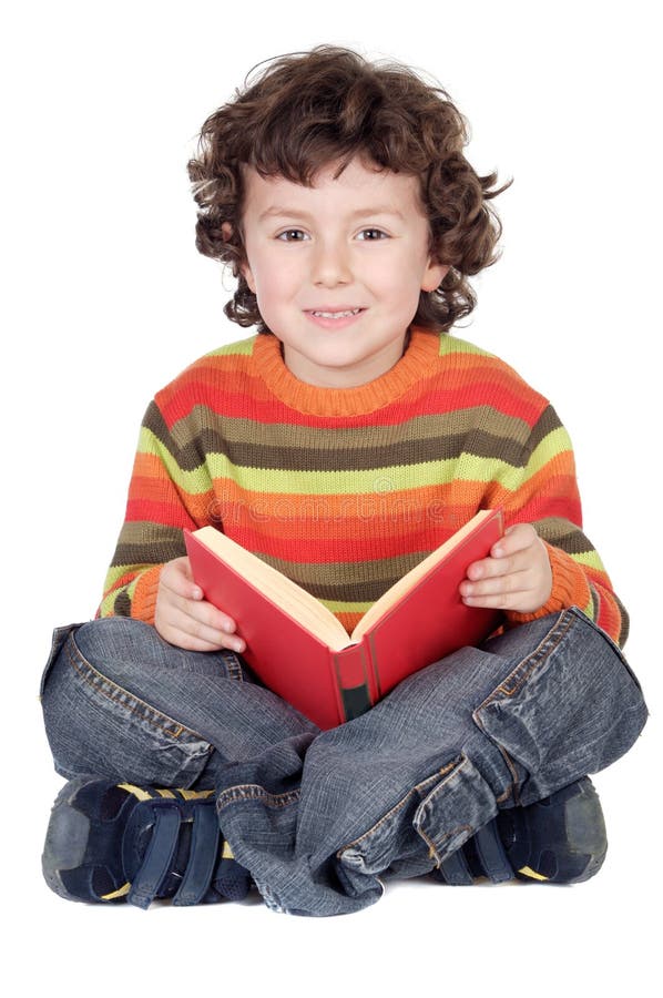 Adorable boy studying stock image. Image of apple, alphabet - 1888493