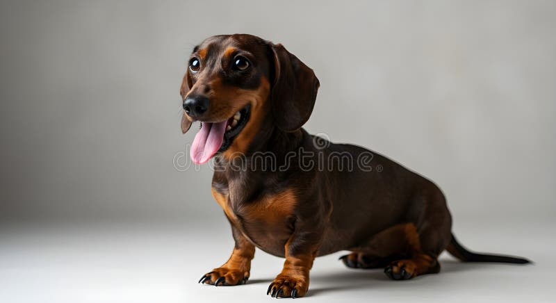 Adorable Brown and Tan Dachshund : Lojalny i energiczny towarzysz royalty ilustracja
