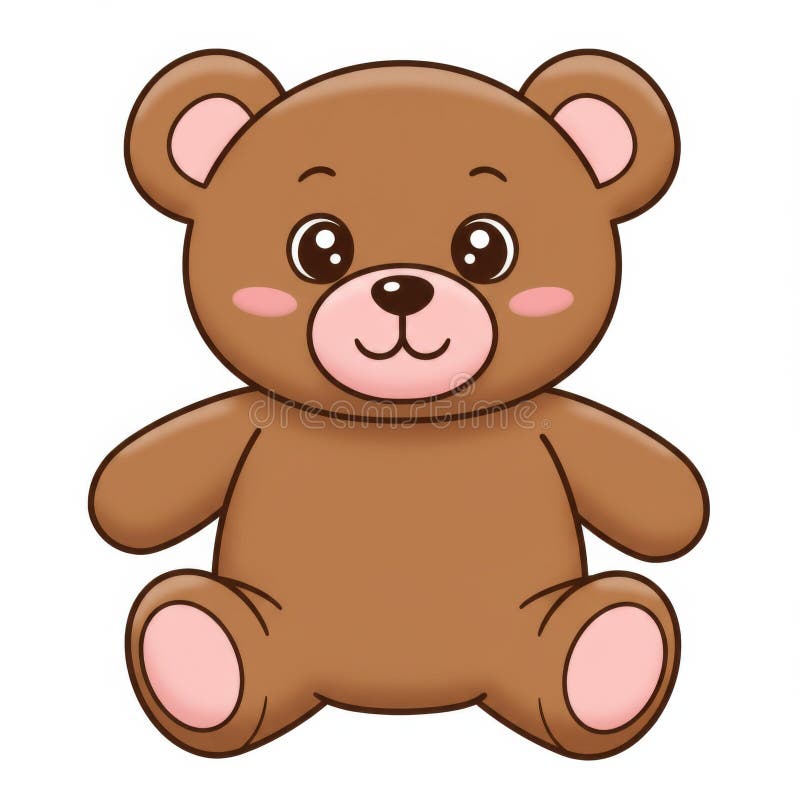 Adorable Brown Teddy Bear Ilustracja ilustracji