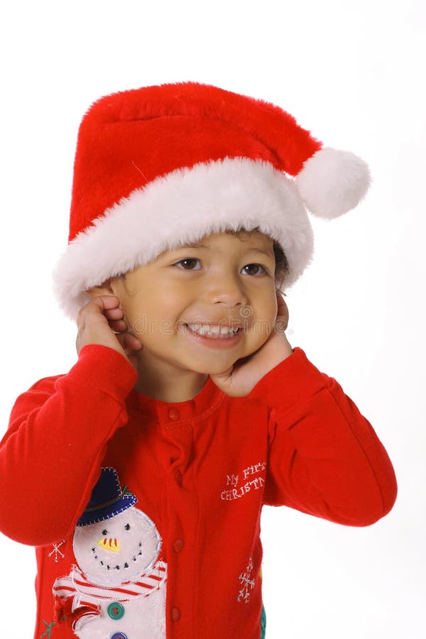 Adorable child ready for christmas