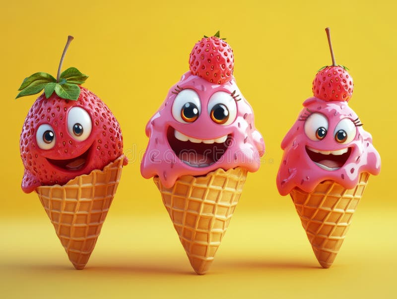 An adorable close-up of a triple-scoop ice cream cone is on display at a summer festival's outdoor dessert royalty free stock image