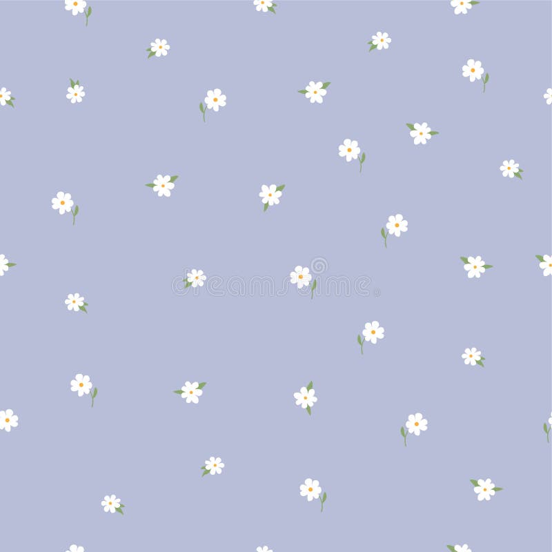 Pastel, Cute Simple Pattern with Flowers Stock Illustration - Illustration  of flora, cartoon: 168744433