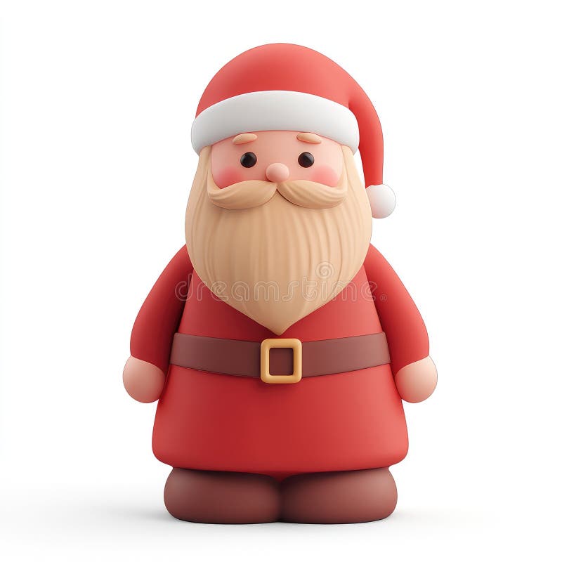 Adorable 3D Ausgezeichnete Weihnachtsmann Cartoon Charakter für Weihnachten lizenzfreie abbildung