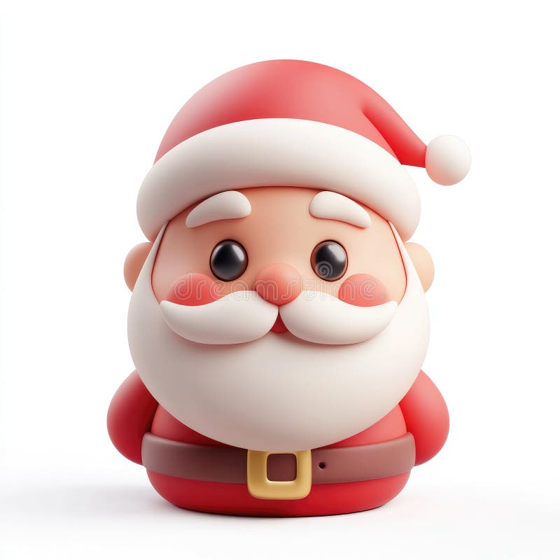 Adorable 3D-Auszeichnung Weihnachtsmann für Weihnachten stock abbildung
