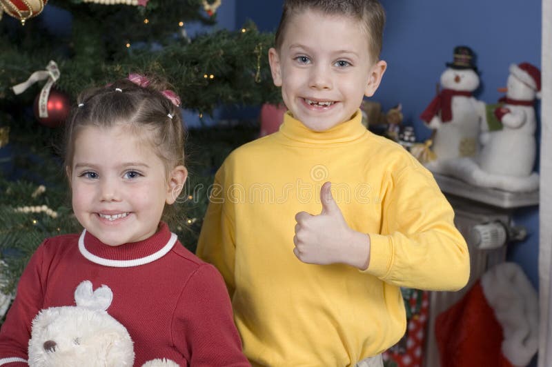 Adorable kids with the Holiday Spirit