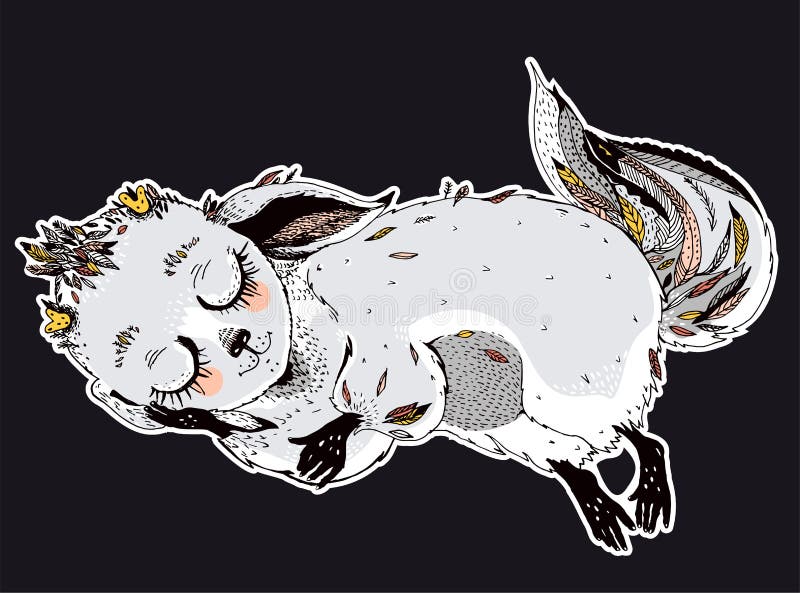 Adorable Lindo Dormido Espiritu De Zorro Del Bosque Bebe Monstruo Salvaje Kitsune Ilustracion Del Vector Ilustracion De Monstruo Japones Adorable Lindo Dormido Espiritu De Zorro Del Bosque Bebe Monstruo Salvaje Kitsune Ilustracion Del Vector Ilustracion De Monstruo Japones