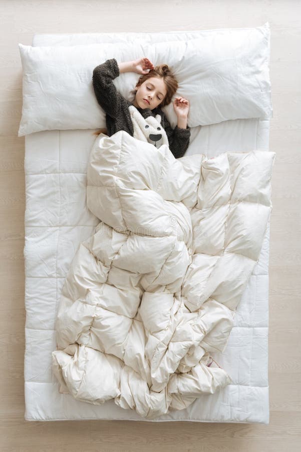 Adorable little girl sleeping tight stock photo Adorable little girl sleeping tight stock photo