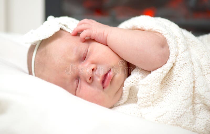 Adorable New Baby Born Sleeping Stock Photo Image of daughter, home 67956680