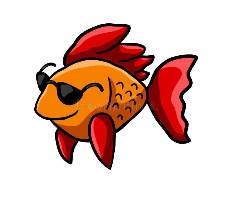 Adorable Orange Fish with Sunglasses Stock Illustration - Illustration of colorful, aquarium: 146650255 Adorable Orange Fish with Sunglasses Stock Illustration - Illustration of colorful, aquarium: 146650255