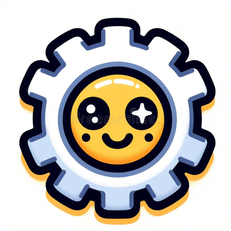 Pictogramă setări prietenoase pentru seriile pixeli : personalizare cu un zâmbet. Această pictogramă Web de serie de pixeli adorabilă pentru caracteristica setări continuă fără probleme stilul încântător al pictogramelor anterioare. prezintă un echipament pentru desene animate sau o roată completă cu o față prietenoasă pentru a simboliza apropierea și ușurința personalizării. cu elemente cum ar fi un zâmbet sau ochi strălucitori redați în culori strălucitoare și contururi aldine clare, această pictogramă este concepută pentru a ieși în evidență pe orice pagină web. scopul de a face ca setările să fie mai interesante și mai captivante pentru această pictogramă fermecătoare să îmbunătățească interfața cu utilizatorul, promovând o experiență online prietenoasă și personalizabilă.
