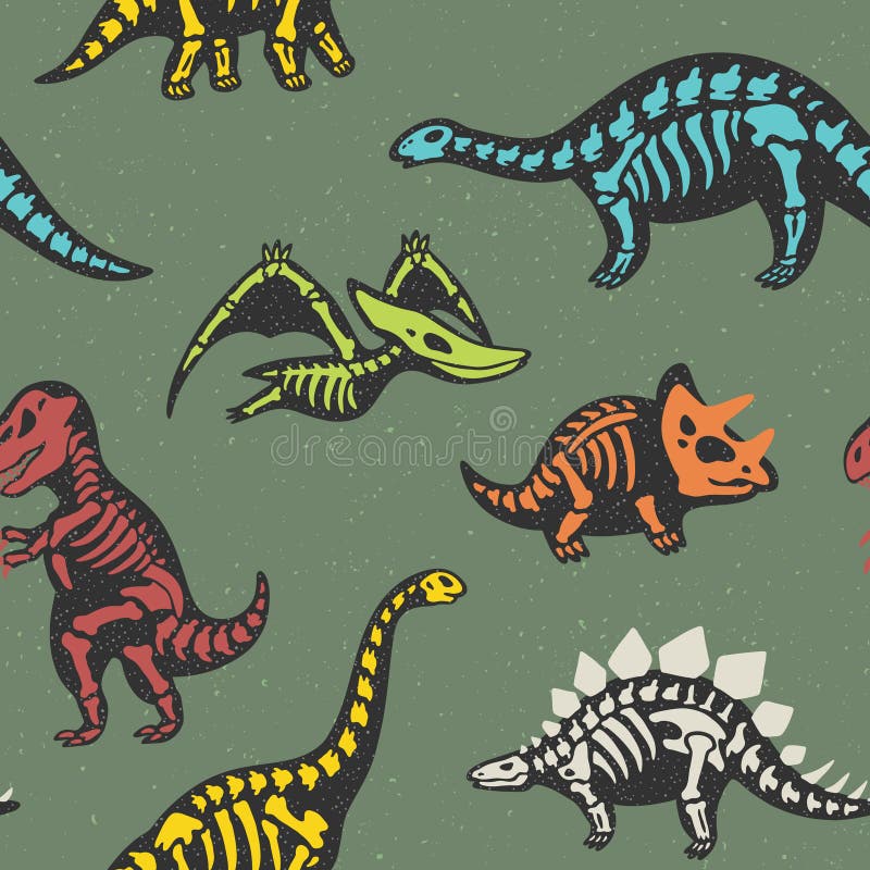 Dinosaur Skeletons Stock Illustrations – 382 Dinosaur Skeletons Stock ...