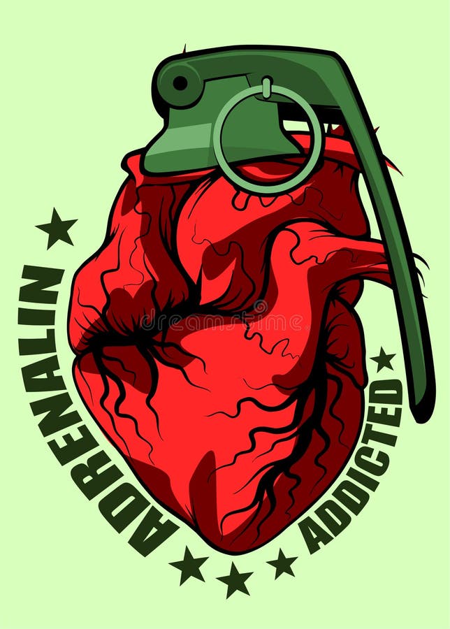 Adrenalina granat ilustracji Adrenalina granat ilustracji