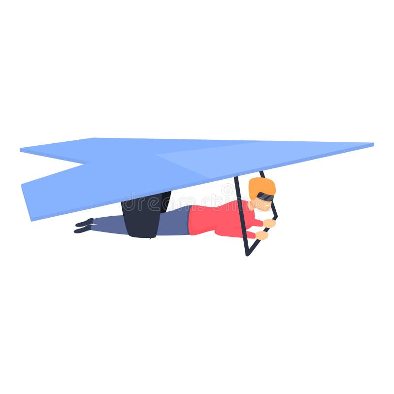 Adrenaline Hang Glider Icon, Cartoon Style Stock Vector - Illustration of  gliding, icon: 220528832