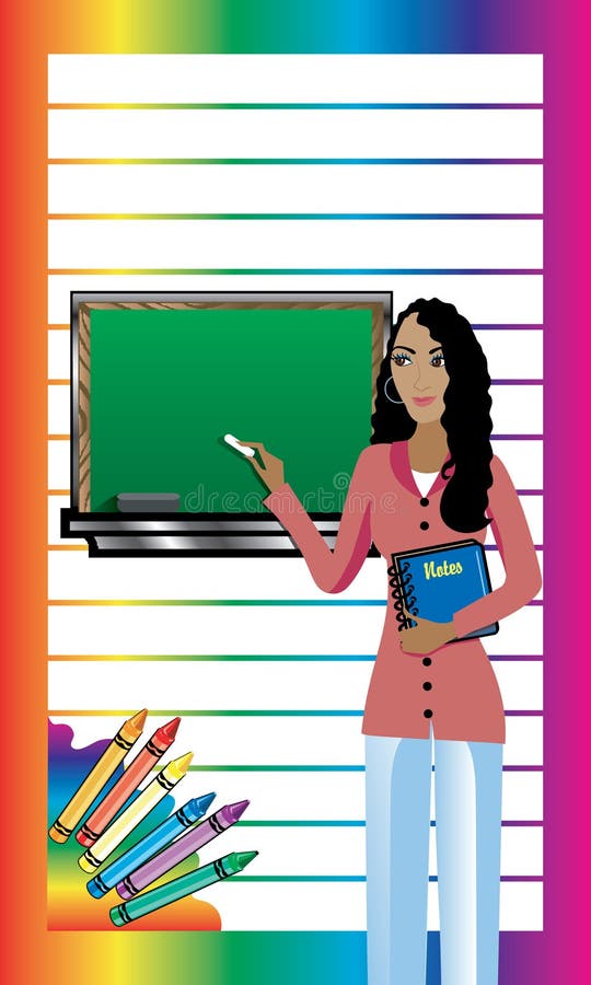 Adreskaartje 1 van de leraar vector illustratie Adreskaartje 1 van de leraar vector illustratie
