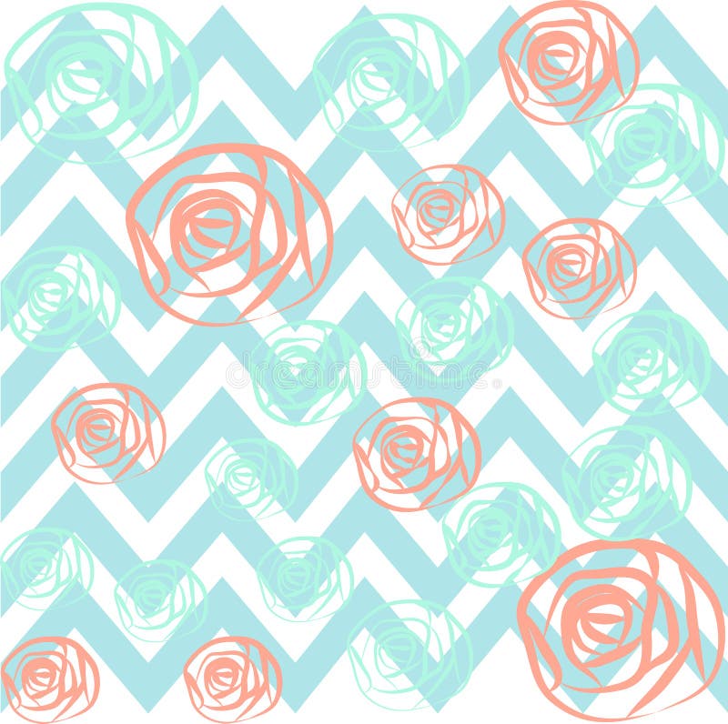 Adretter rosa blauer Hintergrund Chevron-Rosen stock abbildung Adretter rosa blauer Hintergrund Chevron-Rosen stock abbildung