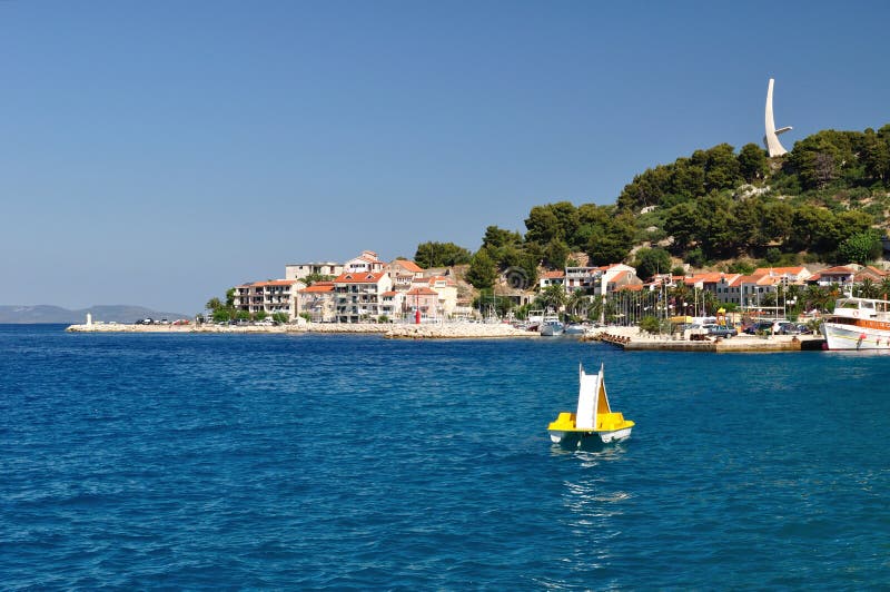 Adriatic sea at Podgora in Croatia stock images