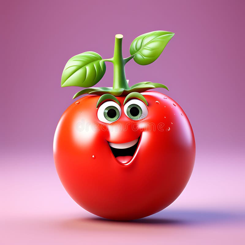 Adsible 3d-rendering av isolerad avskuren tomat på solid bakgrund vibrant och juicy green delight royaltyfri illustrationer