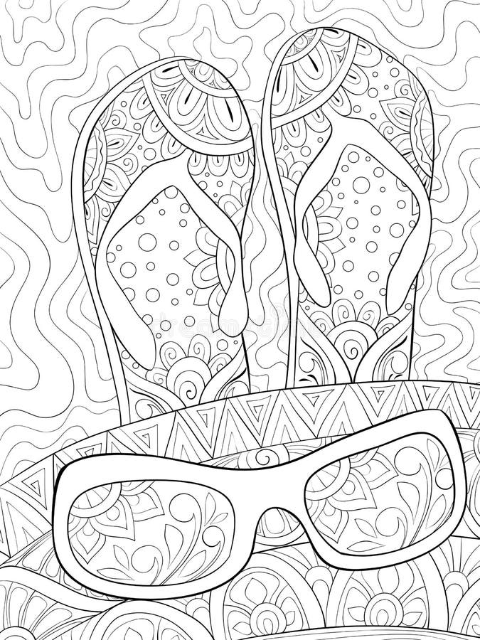 Beach Adult Coloring Pages