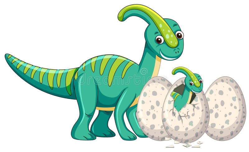 hatching baby dinosaur