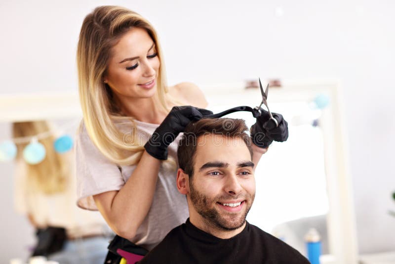 Adult Man at the Hair Salon Stock Photo - Image of client, haircut:  106043484