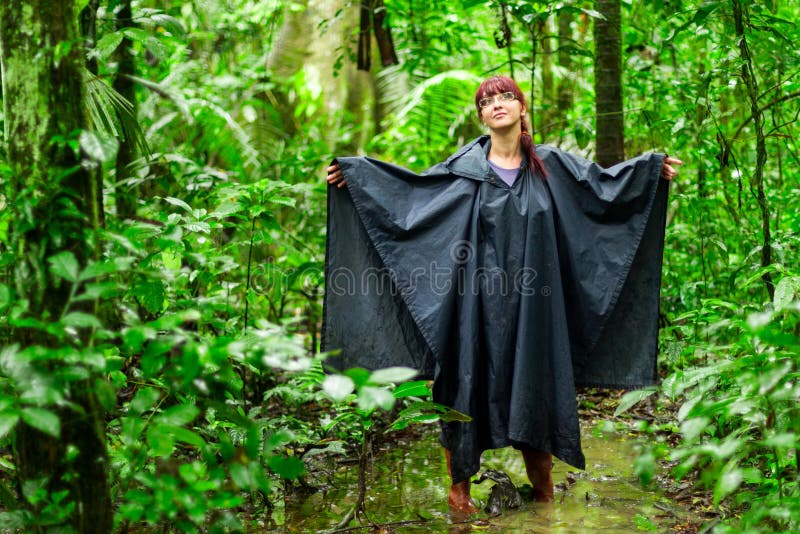 Adult Woman In Amazon Jungle royalty free stock photos Adult Woman In Amazon Jungle royalty free stock photos
