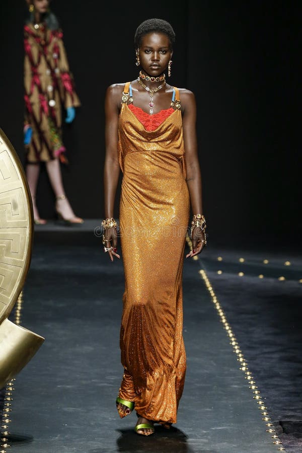 Adut Akech Walks The Runway During The Off-White Show As Part Of Paris ...