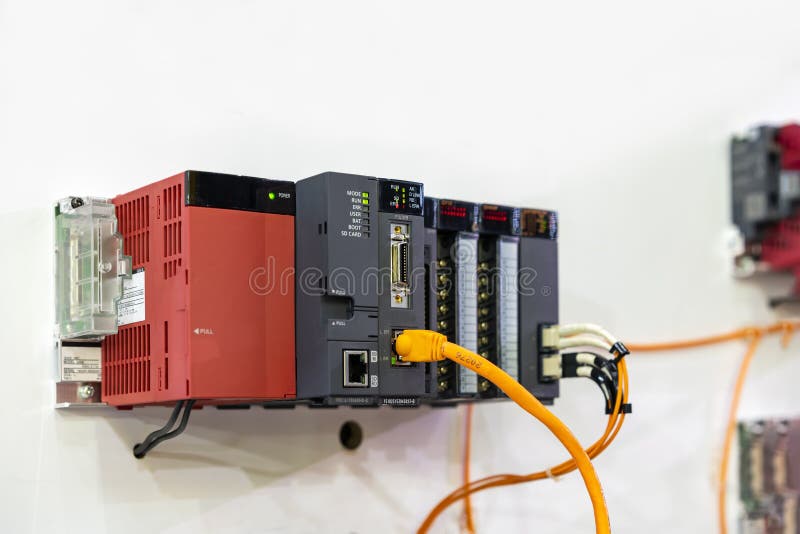 Advance technology automatic Programmable Logic Controller PLC high performance precision and accuracy equipment for machine royalty free stock images