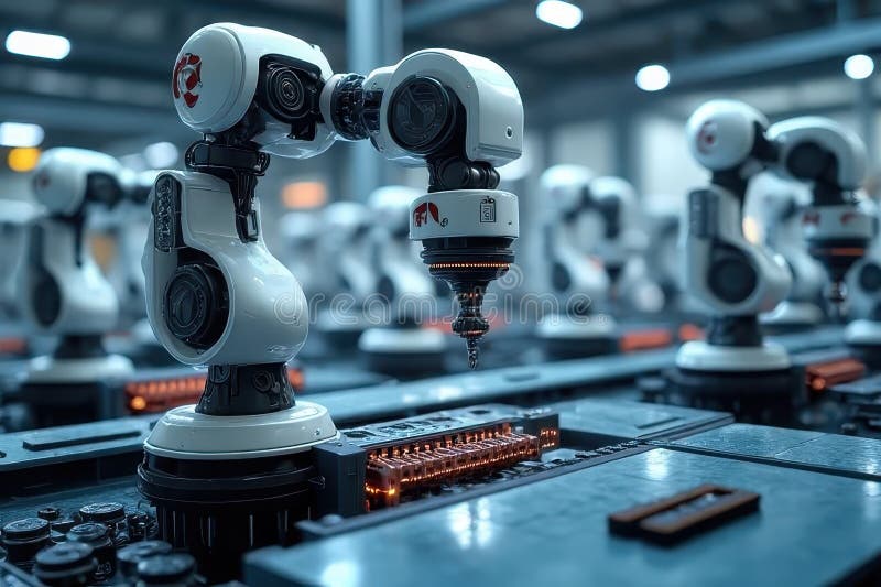 Advanced AI and Modern Robotics Innovations vector illustration