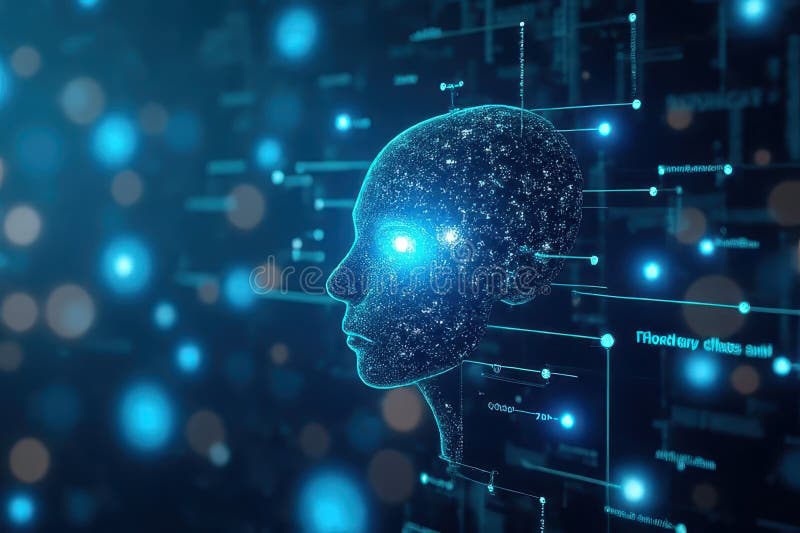Advanced AI-Powered Robotics and Security Systems vector illustration