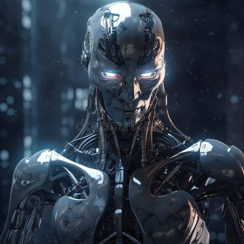 Advanced AI Robot Machine Learning - Technology Related 3D Illustration
