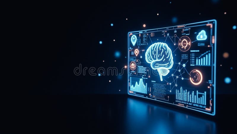 Advanced artificial intelligence and hi tech technology banners with futuristic cyber designs vector illustration
