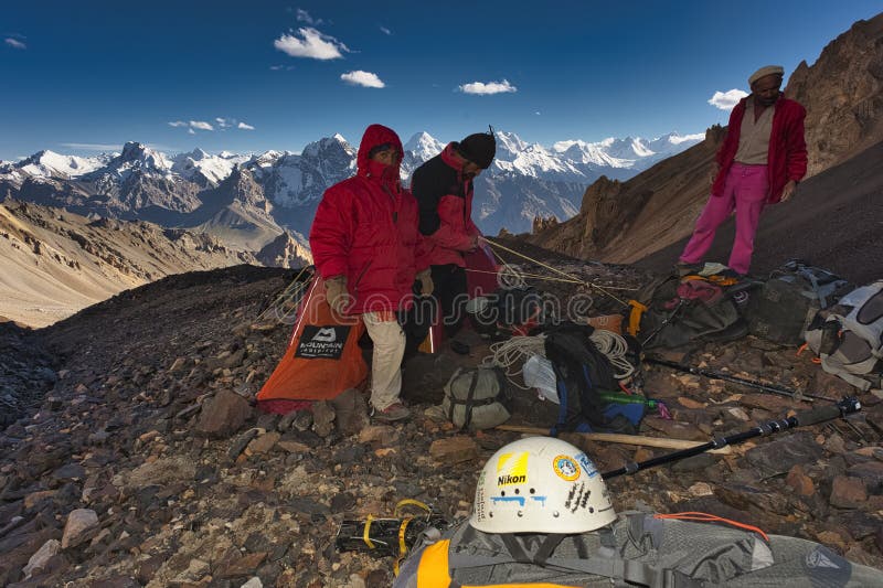 Advanced Base Camp 5,800m for Chashkin Sar Peak Where Climbers Prepare