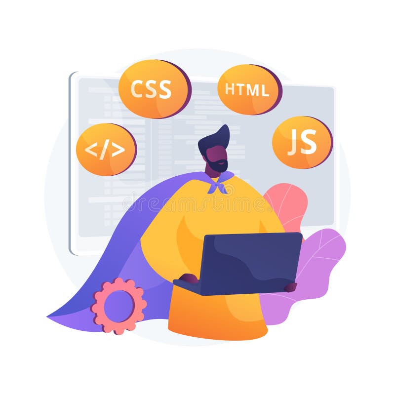 Advanced computer skills abstract concept vector illustration stock