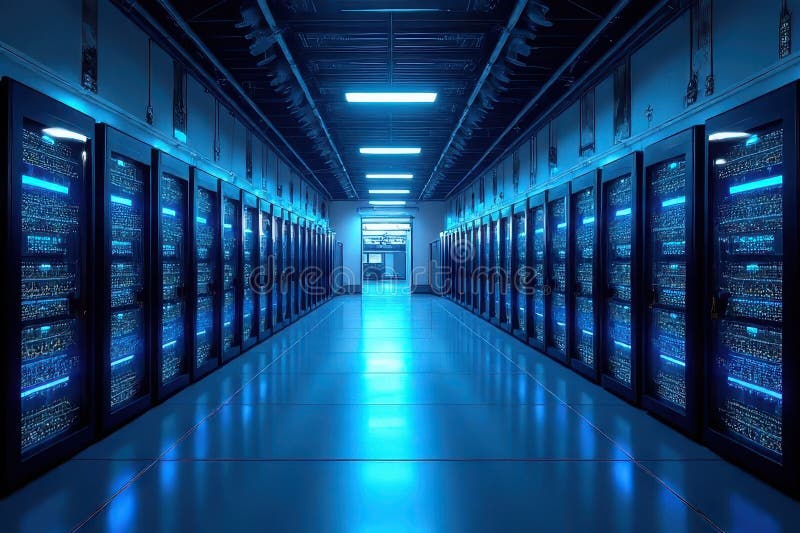 Advanced Data Facility incorporating Edge Technologies vector illustration