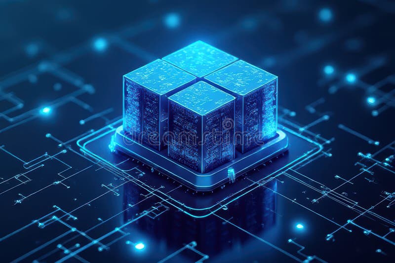 Advanced Data Management via Modern Virtual Servers royalty free illustration